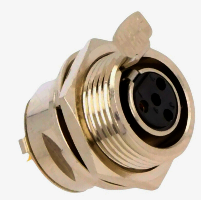 Гнездо miniXLR 4-pin New Tide з фланцем 2 отвори для аудіообладнання, висока якість