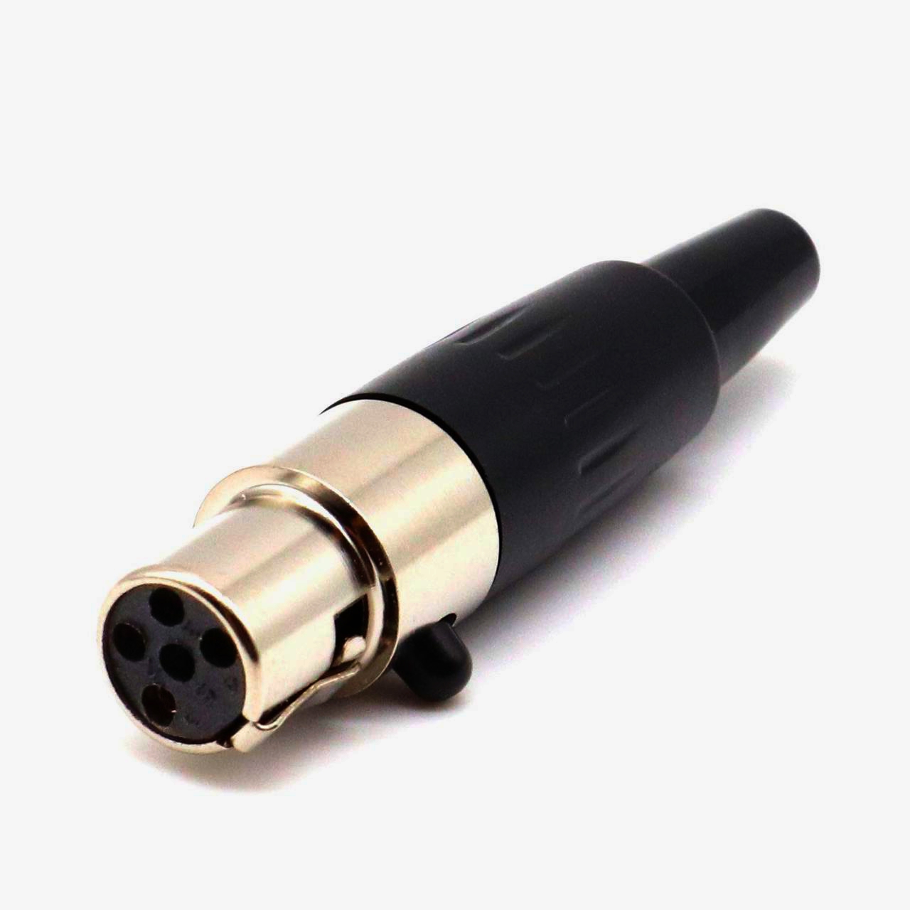 Мини-Роз'єм miniXLR 5 Контактів New Tide, Гніздо, Золоте Покриття, Стійкість до 3.2 мм