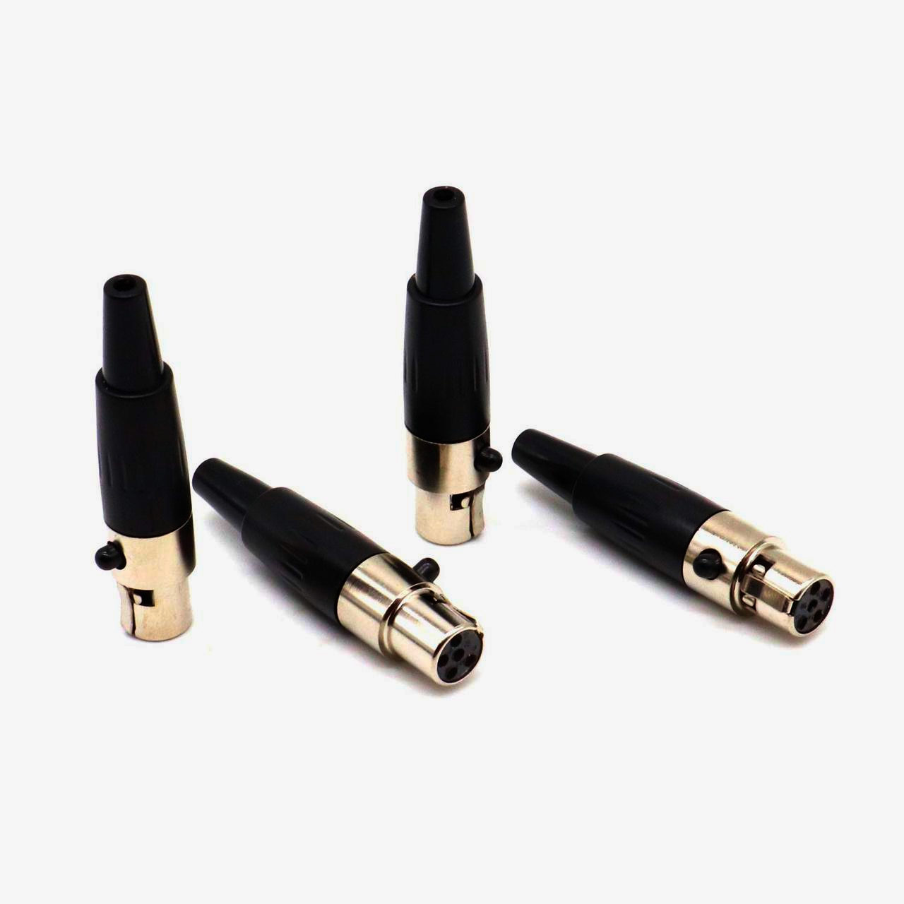 Разъем miniXLR New Tide 5 контактів з позолоченими контактами, під кабель до 3.2 мм