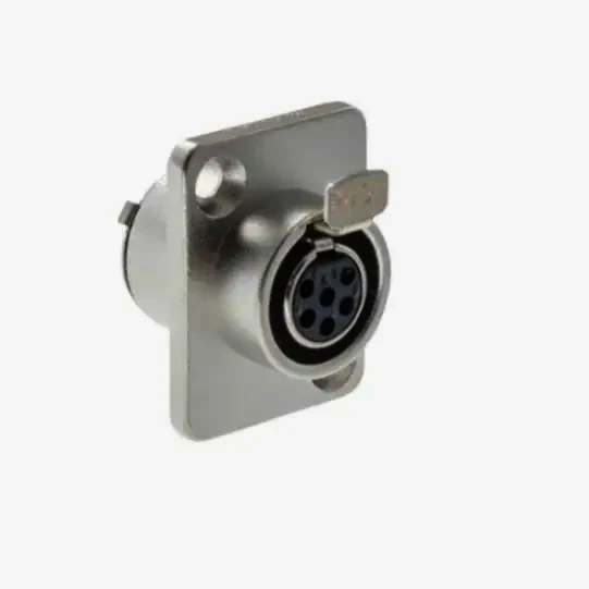 Гнездо miniXLR New Tide 5-pin з монтажним фланцем і позолоченими контактами для сцени