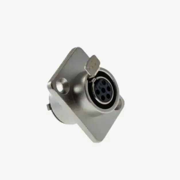 Гнездо miniXLR New Tide 5-pin з монтажним фланцем і позолоченими контактами для сцени