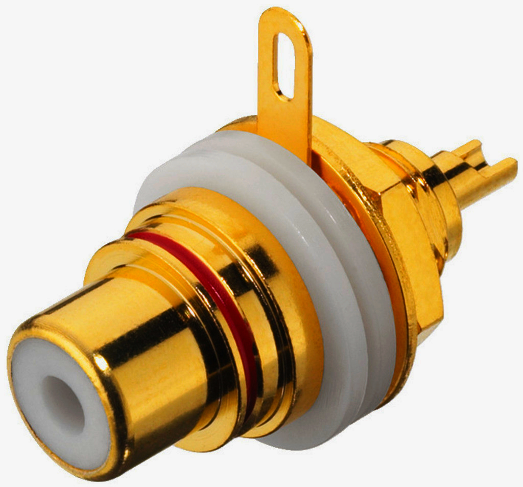 Разapos;єм RCA Avvicon з позолоченими контактами, панельне гніздо, стабільне зapos;єднання, 1м