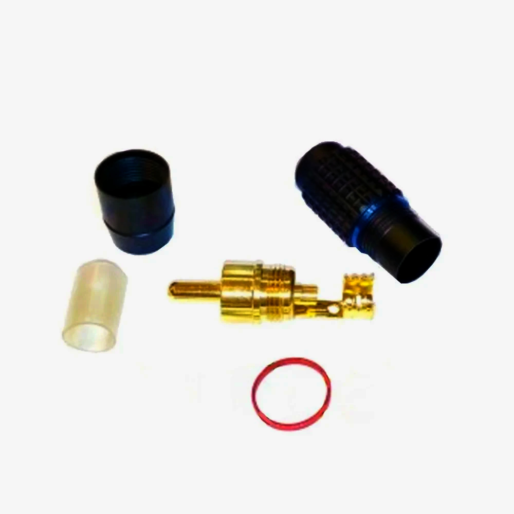 RCA розapos;єм Avvicon алюмінієвий корпус кабель до 7 мм з позолоченими контактами чорний 1м