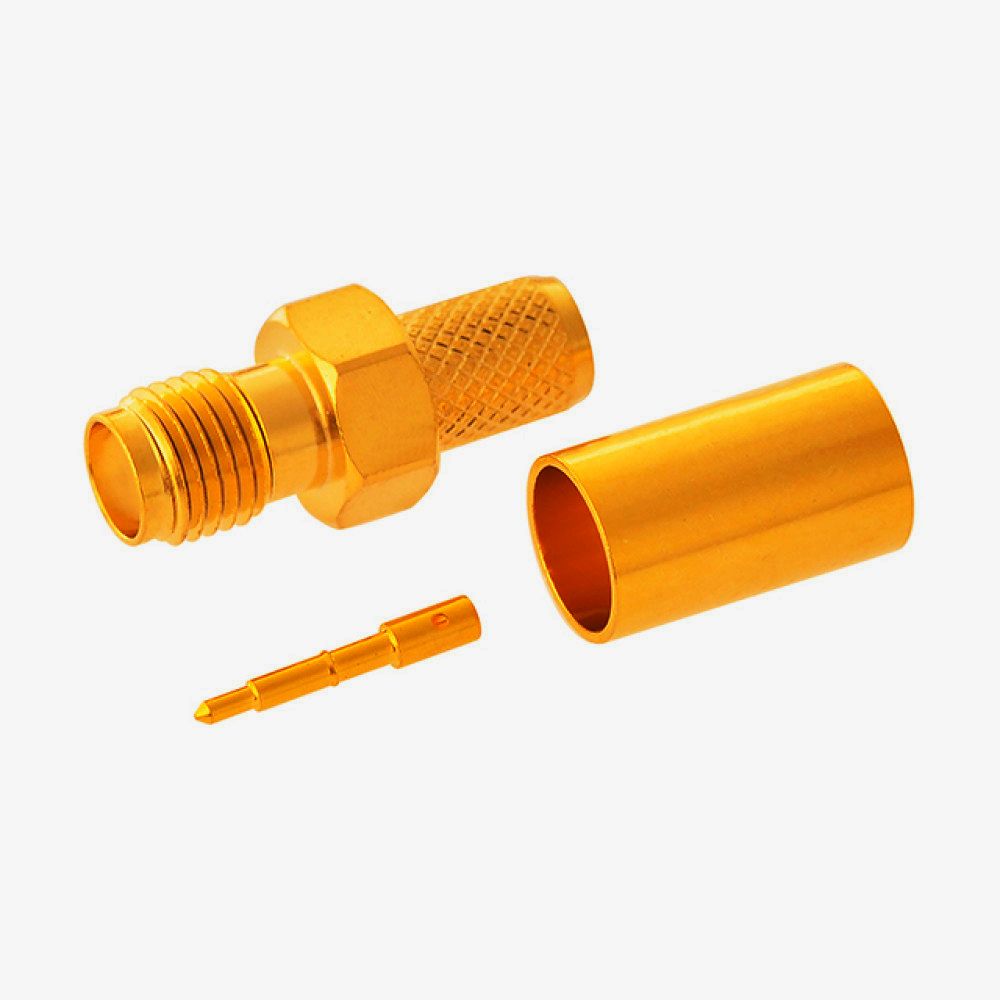 Разapos;єм-гніздо SMA Premium 50 Ом для кабелю G7 RG-316/U з обжимом, a=19 мм, позолочений