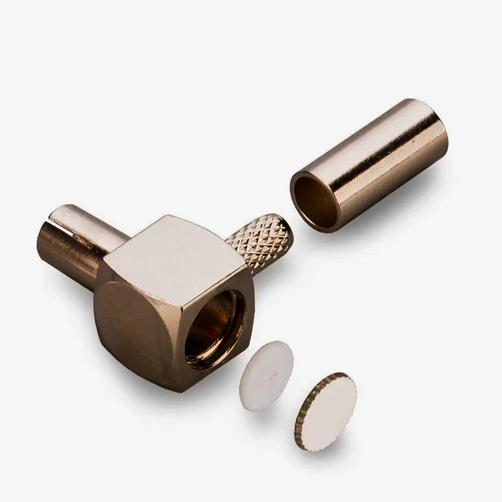 Угловий розapos;єм 50 Ом SSMB гніздо G3 (RG-178B/U) з обжимом для пайки 1м, оригінал