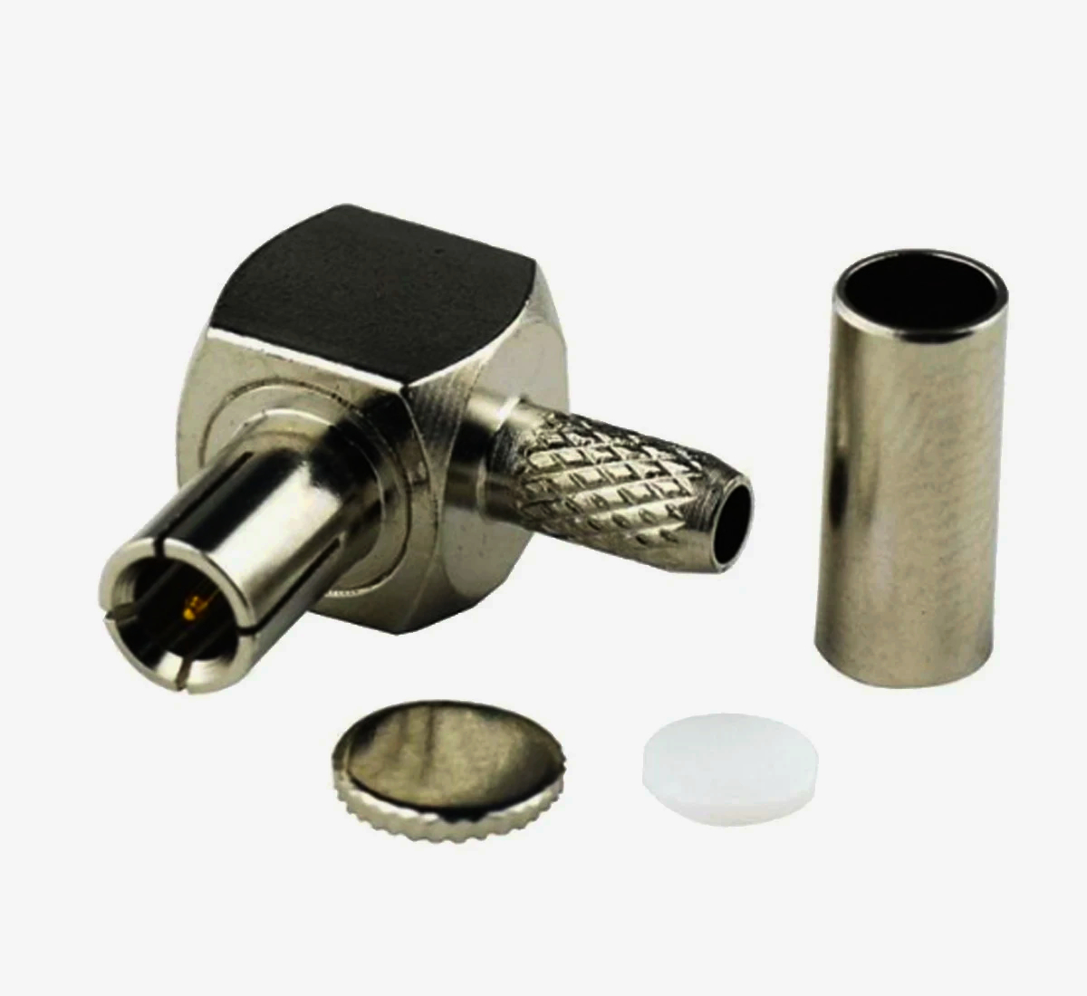 Угловий розapos;єм 50 Ом SSMB гніздо G3 (RG-178B/U) з обжимом для пайки 1м, оригінал