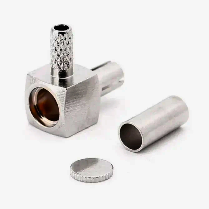 Угловий розapos;єм 50 Ом SSMB гніздо G3 (RG-178B/U) з обжимом для пайки 1м, оригінал