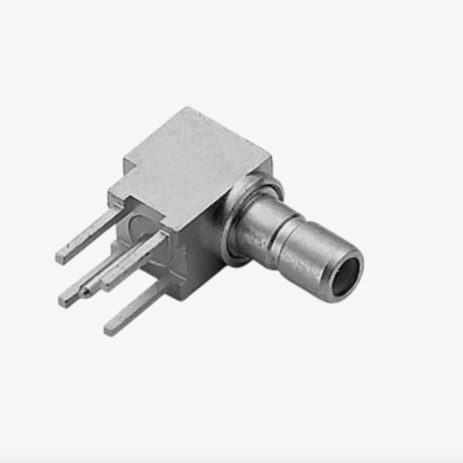 Разapos;єм SSMB 50 Ом Telegärtner J01190A0041 для друкованої плати, кутовий, екранований, компактний