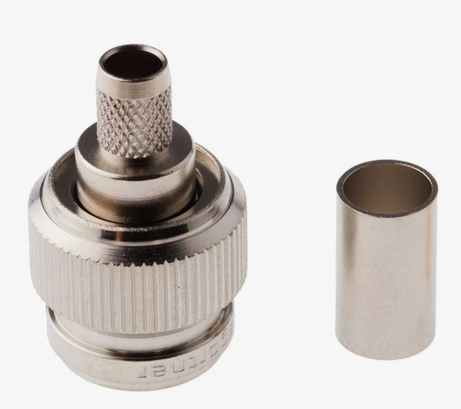 TNC штекер Telegärtner J01010A2255 обжимний 50 Ом, метал, оригінал, 1 м