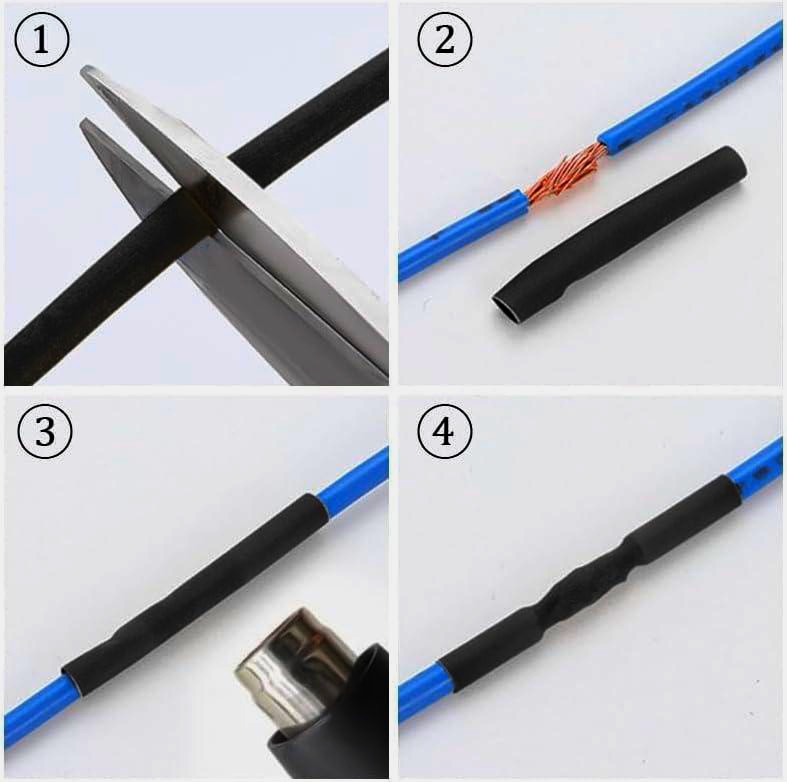 Термоусадка JDD Tech Kynar® 12.7 мм чорна, устойчива до зносу, 1 м, ізоляція проводів і кабелів