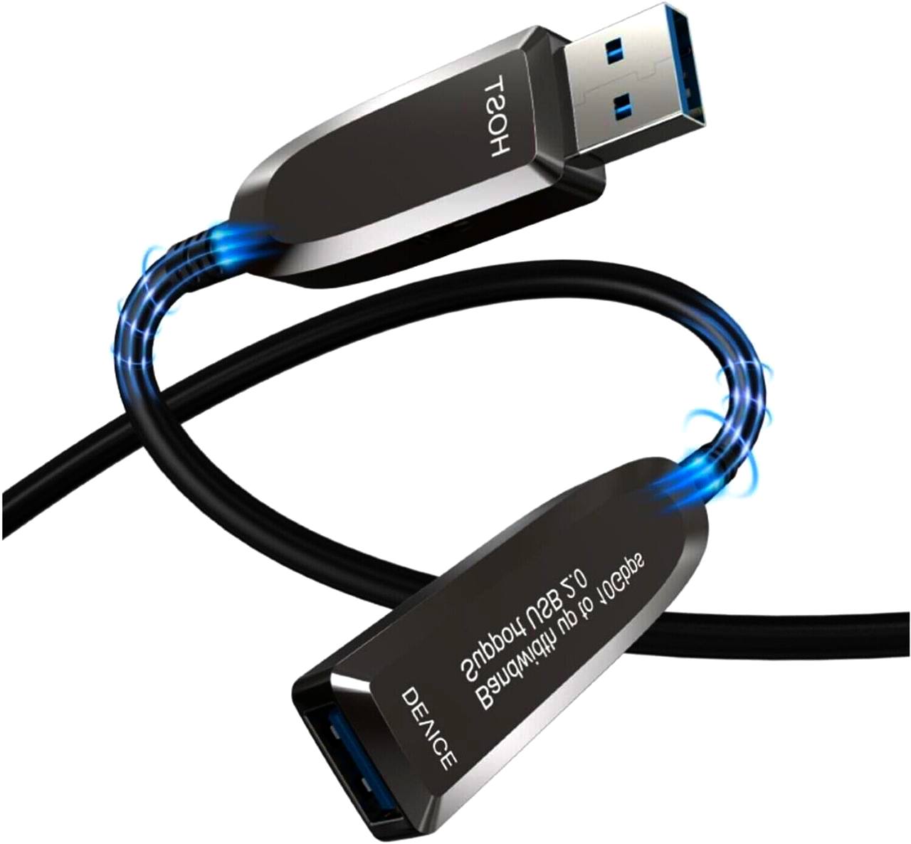 Кабель подовжувач USB 3.0 A-M-F 5 м ITaki чорний для відеоспостереження, висока швидкість передачі даних
