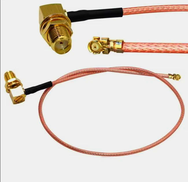 Кабель-джампер IPX Cable RG178 15 см U.FL-R на кутове SMA - Висока якість для сигналів