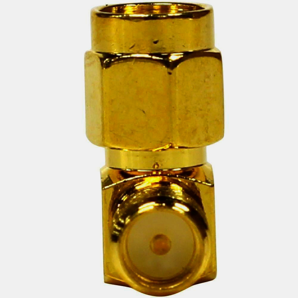 Угловий SMA адаптер 90° прохідний зapos;єднувач штекер-гніздо для антен і кабелів 50 Ом