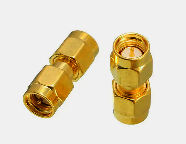 SMA Compact адаптер прохідний, штекер-штекер, 50 Ом, позолота, для RF зapos;єднань, оригінал