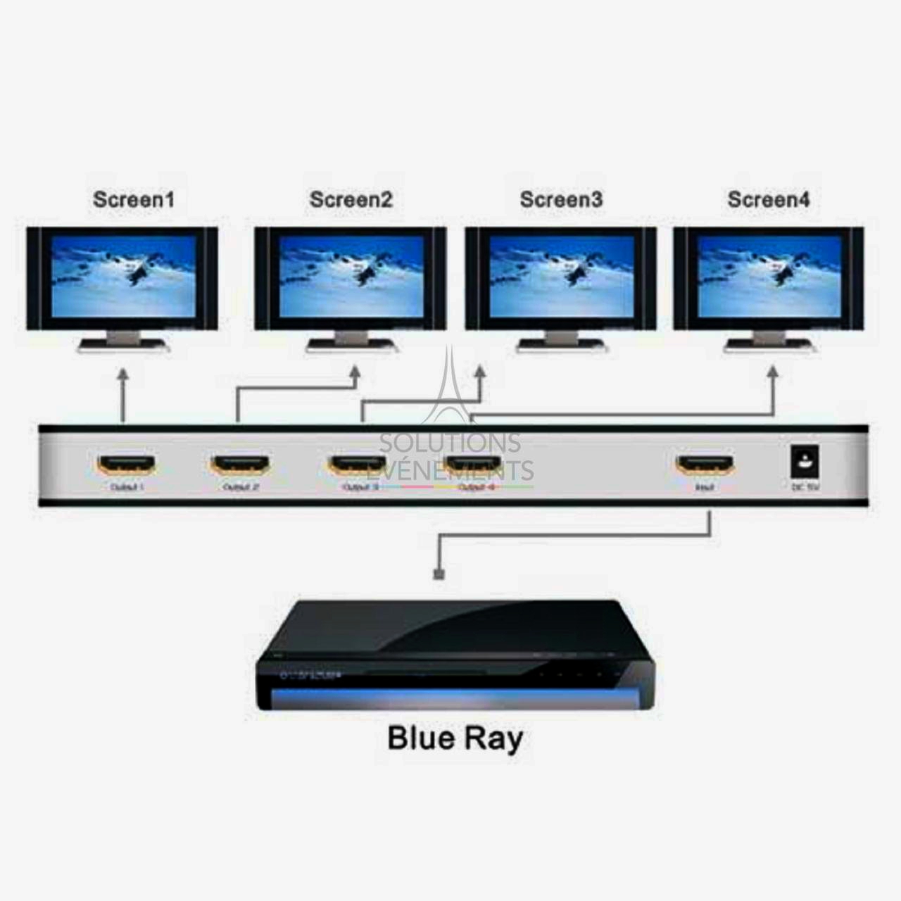 HDMI сплітер Lenkeng LKV318 1:8, розподільник сигналу для 8 пристроїв, 1080P, HDCP