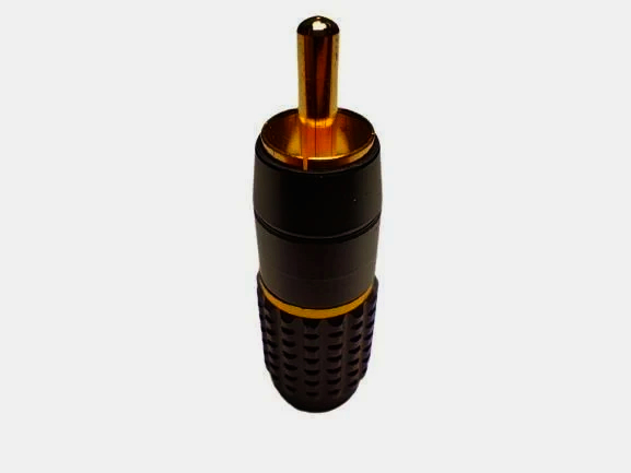 Разapos;єм RCA штекер Avvicon, алюмінієвий, позолочені контакти, кабель до 5 мм, чорний