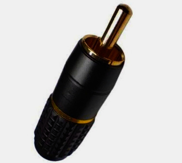 Разapos;єм RCA Avvicon AC-MR-37BY штекер Ø до 7 мм, алюмінієвий, чорний з жовтою міткою