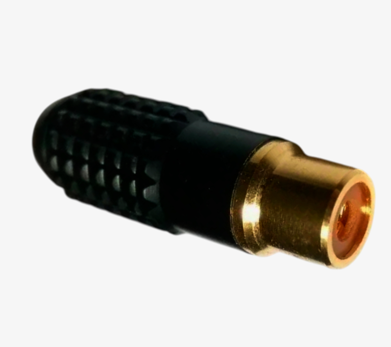 Кабельний RCA розapos;єм Avvicon AC-FR-35B для монтажу, діаметр кабелю до 5 мм, чорний корпус, Тайвань