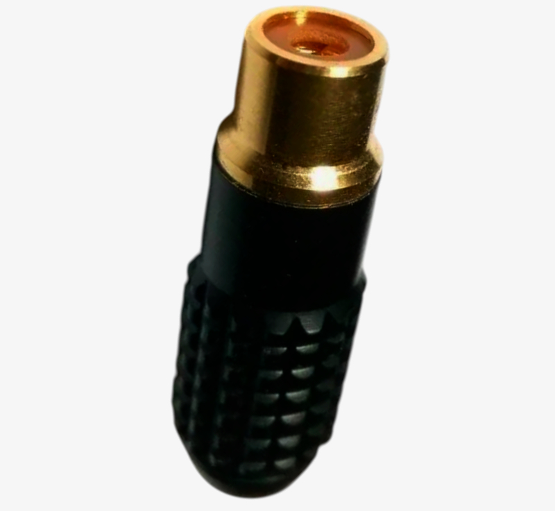 Кабельний RCA розapos;єм Avvicon AC-FR-35B для монтажу, діаметр кабелю до 5 мм, чорний корпус, Тайвань