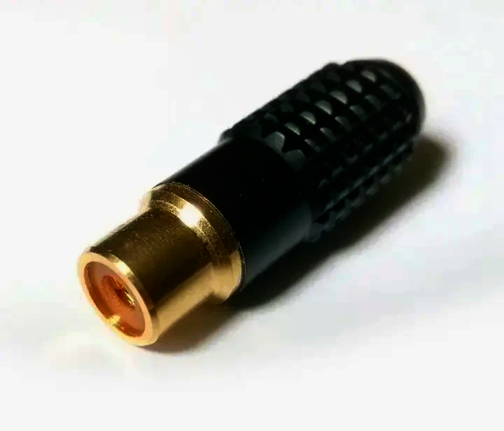 RCA розapos;єм кабельний Avvicon, метал, під кабель до 5 мм, позолочене покриття, AC-FR-35A