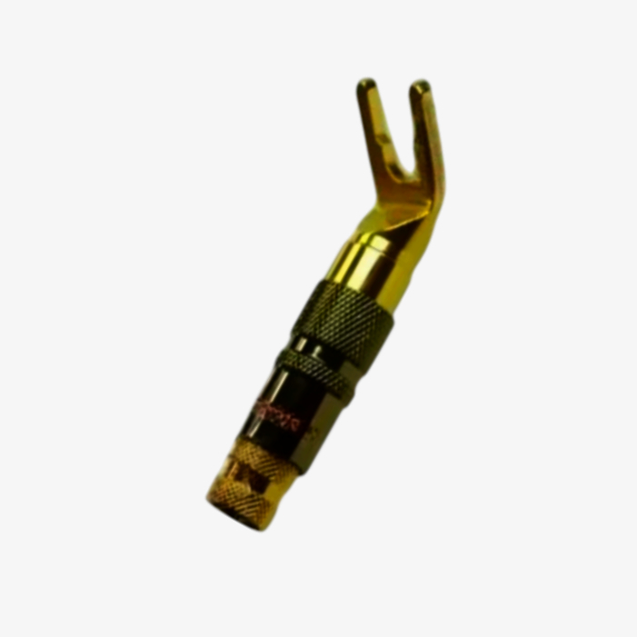 Разapos'єм SPADE Reference Line 45° клема позолочена на жилу Ø7,0 мм для аудіосистем, 1 шт.