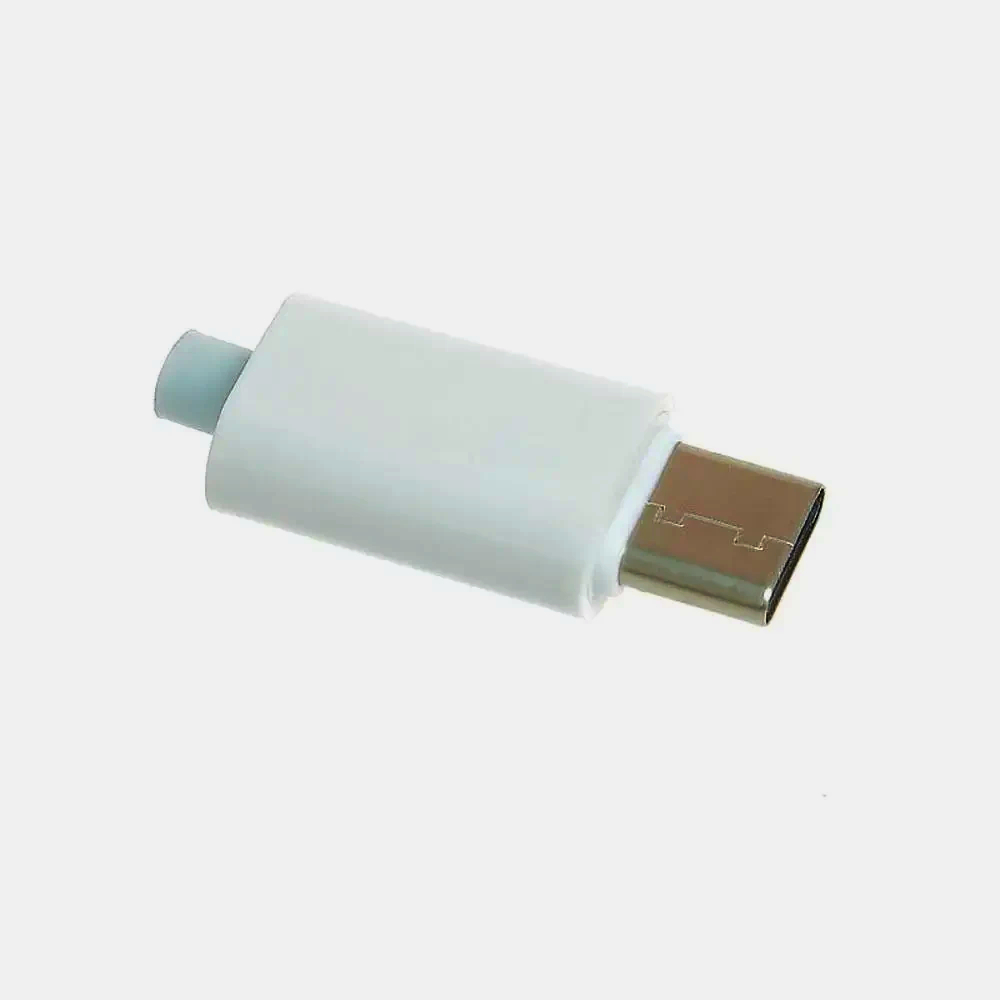 Разapos;єм USB Type-C (чоловічий) 24К, 4 контакти, для зарядки та DIY, довжина 1 м