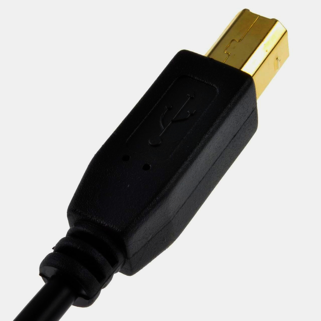 USB-BM Кабельний розapos;єм Type B з 4 контактами, позолота 24К, чорний, 1м