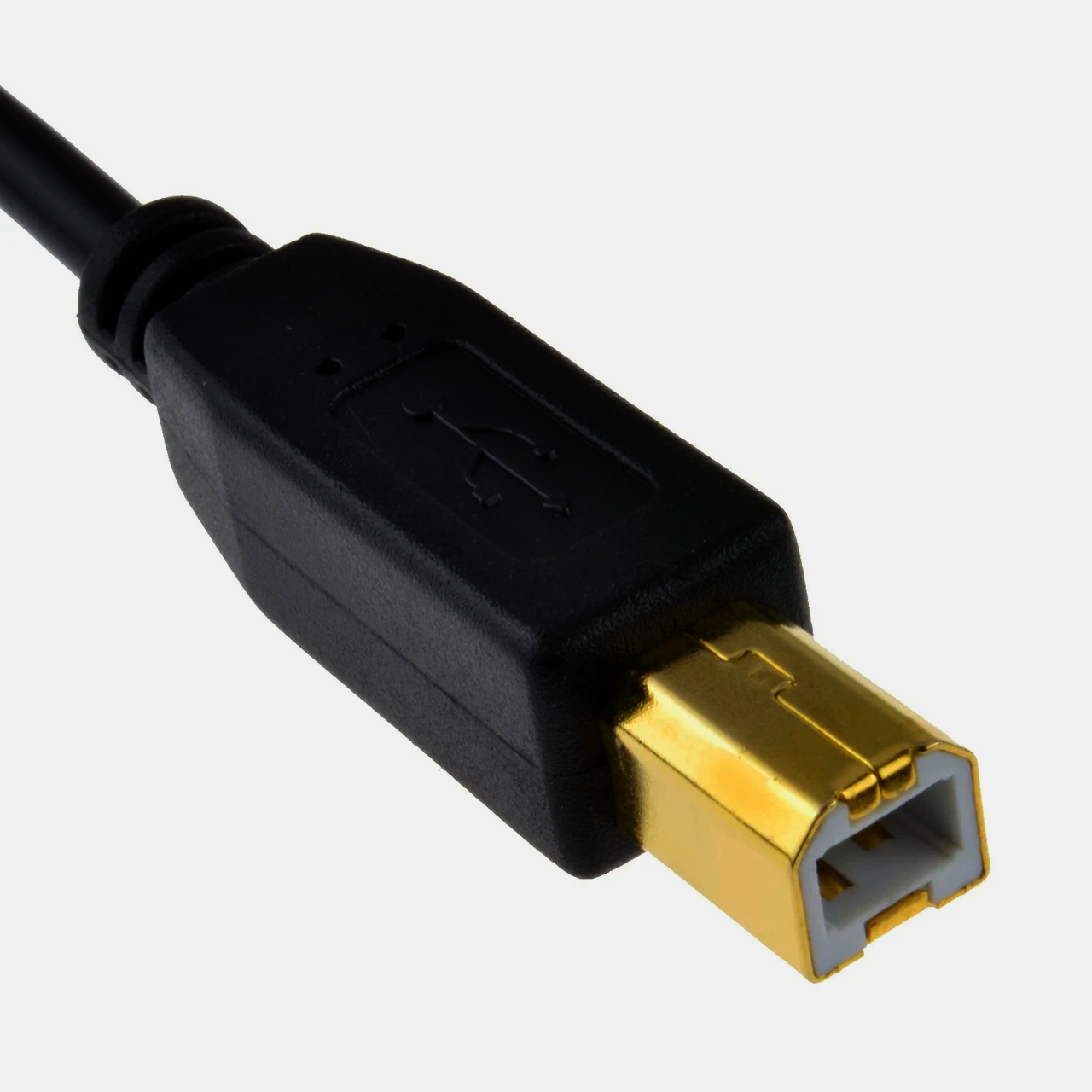 USB-BM Кабельний розapos;єм Type B з 4 контактами, позолота 24К, чорний, 1м