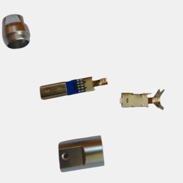 I-Taki USB Type-B розapos;єм BM3H, 8 контактів, 24К золото, чорний для монтажу, 1м