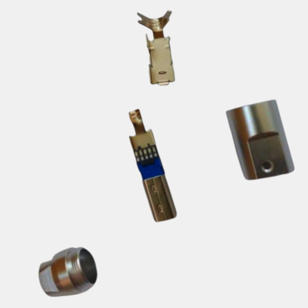 I-Taki USB Type-B розapos;єм BM3H, 8 контактів, 24К золото, чорний для монтажу, 1м