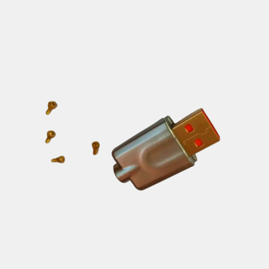Разъем I-Taki USB тип А AM2Y 24K Gold 4-контактний металевий штекер, 1м