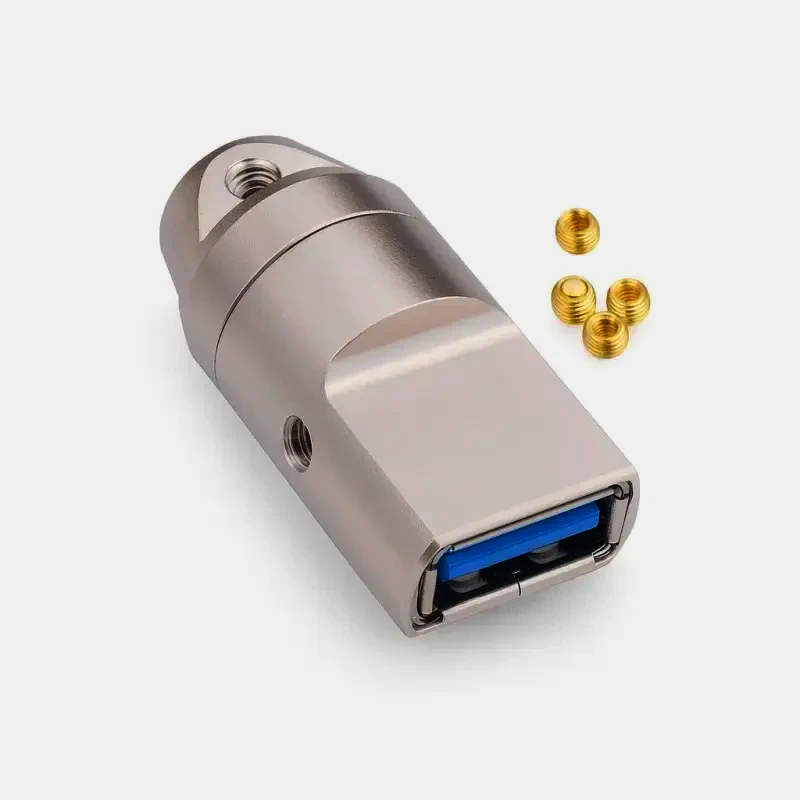 USB-AF2Y Розapos;єм USB-A Жіночий 4 контакта, позолота 24К, металевий корпус, 1м