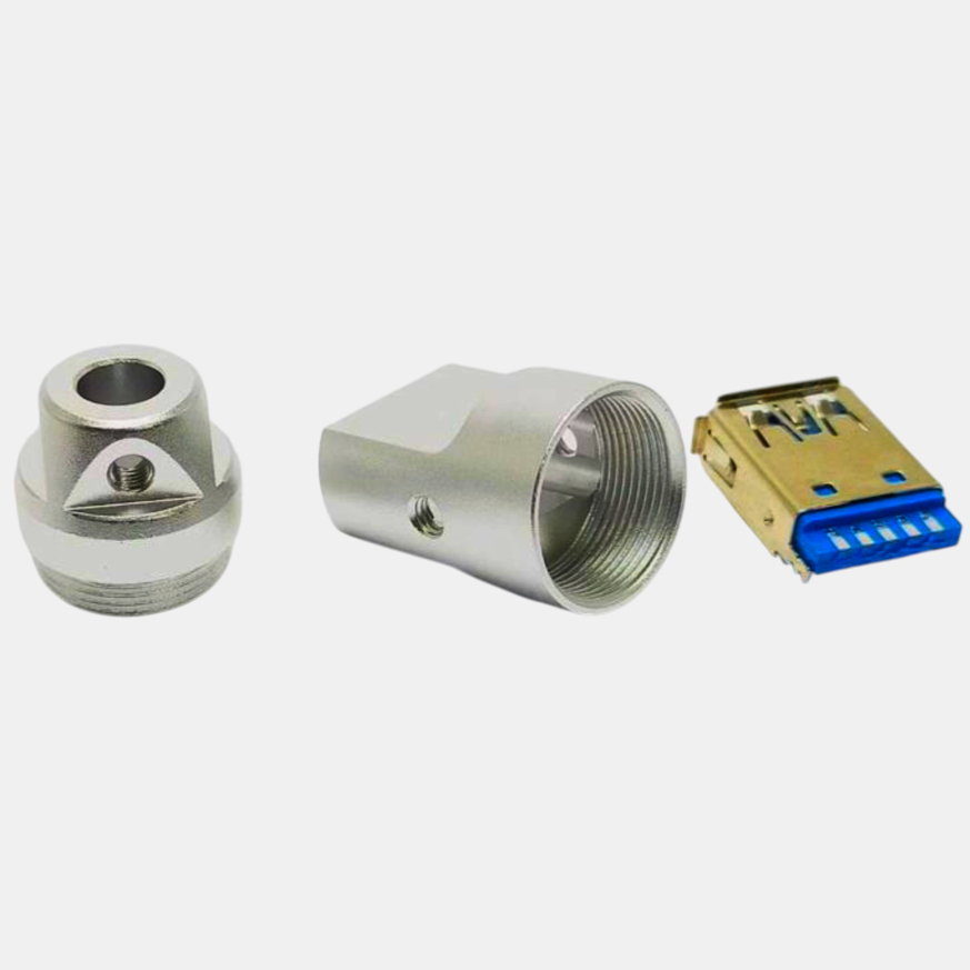 USB-AF2Y Розapos;єм USB-A Жіночий 4 контакта, позолота 24К, металевий корпус, 1м