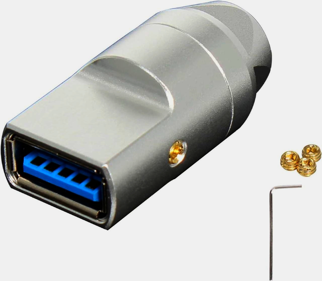 Металевий USB розapos;єм I-Taki USB-AF2Y гніздо типу A 24К золото, 4 контакти для пайки