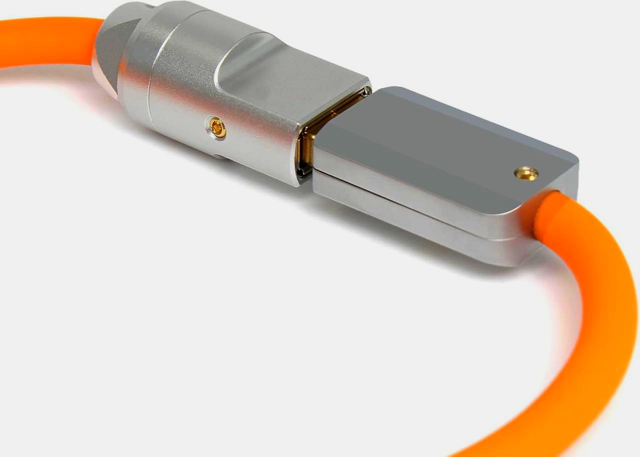 Разъем USB-AF3Y I-Taki, 8 контактів, позолота 24К, металевий корпус, 1м, преміум-клас