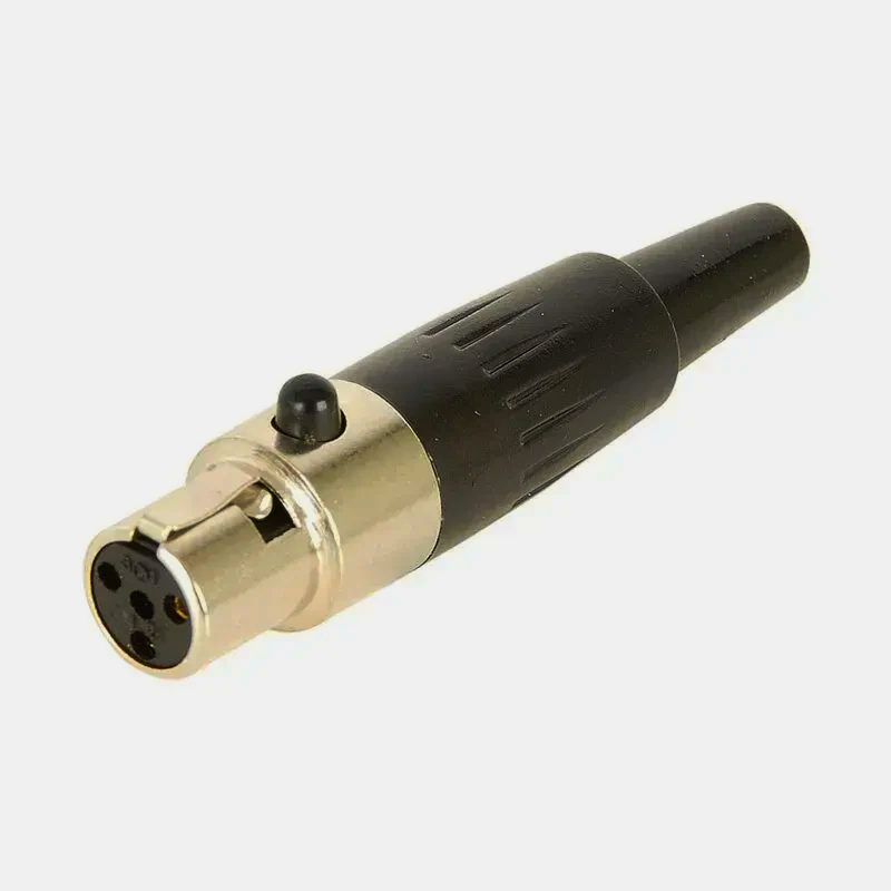 Кабельний роз'єм MOCO SA101-4P mini XLR 4-pin, гніздо для аудіоапаратури, метал, 1м
