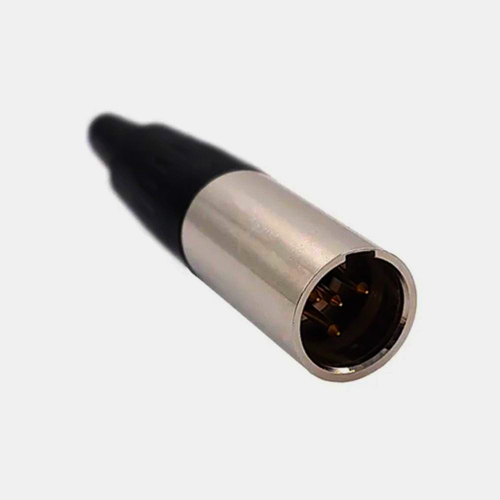 Кабельний розapos;єм MOCO mini XLR штекер 4 кон., компактний, для пайки, висока якість