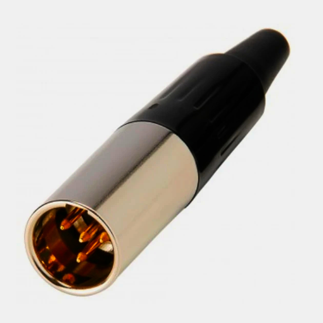 Mini XLR штекер MOCO SA102-4P, 4 контакта, для мікрофонів і сценічних систем, пайка