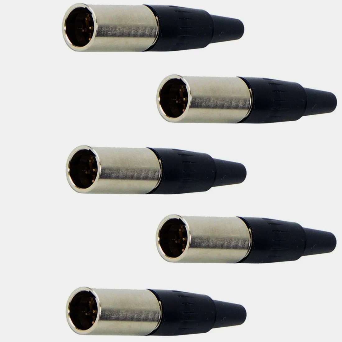 Кабельний розapos;єм MOCO mini XLR штекер 5 кон., золото, для аудіо і відео, пайка, до 200 В, 1 м