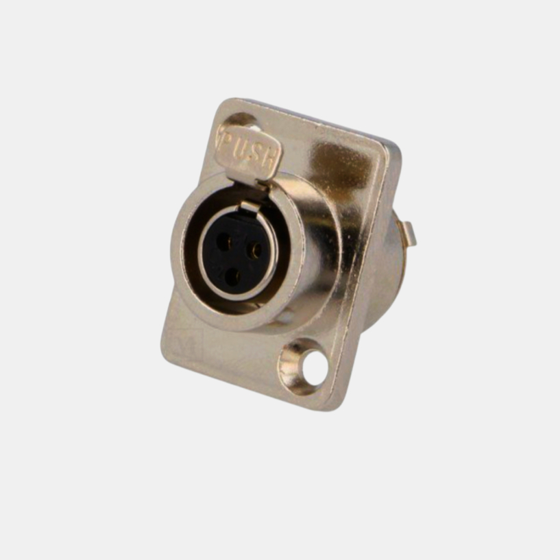 Панельний розapos;єм MOCO mini XLR SA107-3P 3 контакта, фланець 2 отвори для аудіообладнання