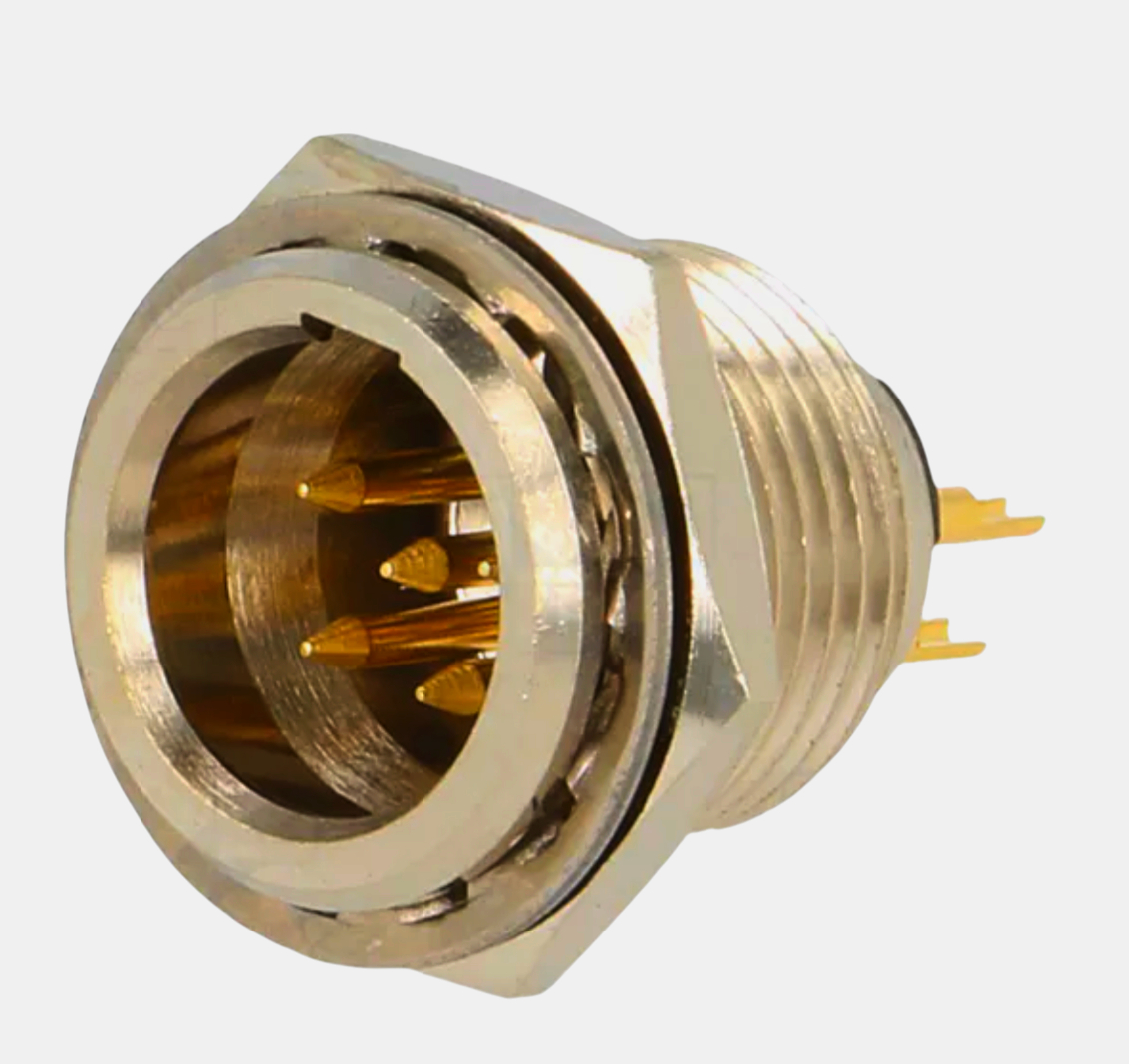 MOCO SA108-5P Міні XLR панельний штекер 5 контактів, фланцевий, металевий, для аудіообладнання