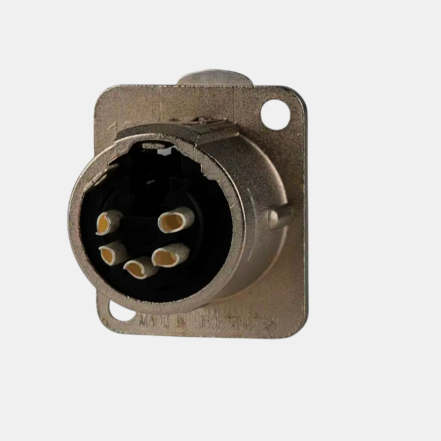 Разъем MOCO SA107-5P mini XLR 5 контактів гніздо з фланцем для надійного монтажу 1м