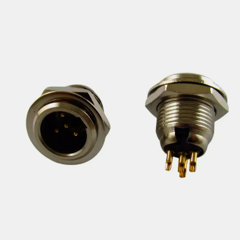 Панельний роз'єм mini XLR SA137-4P, гніздо 4 конт. MOCO, металевий корпус, під пайку