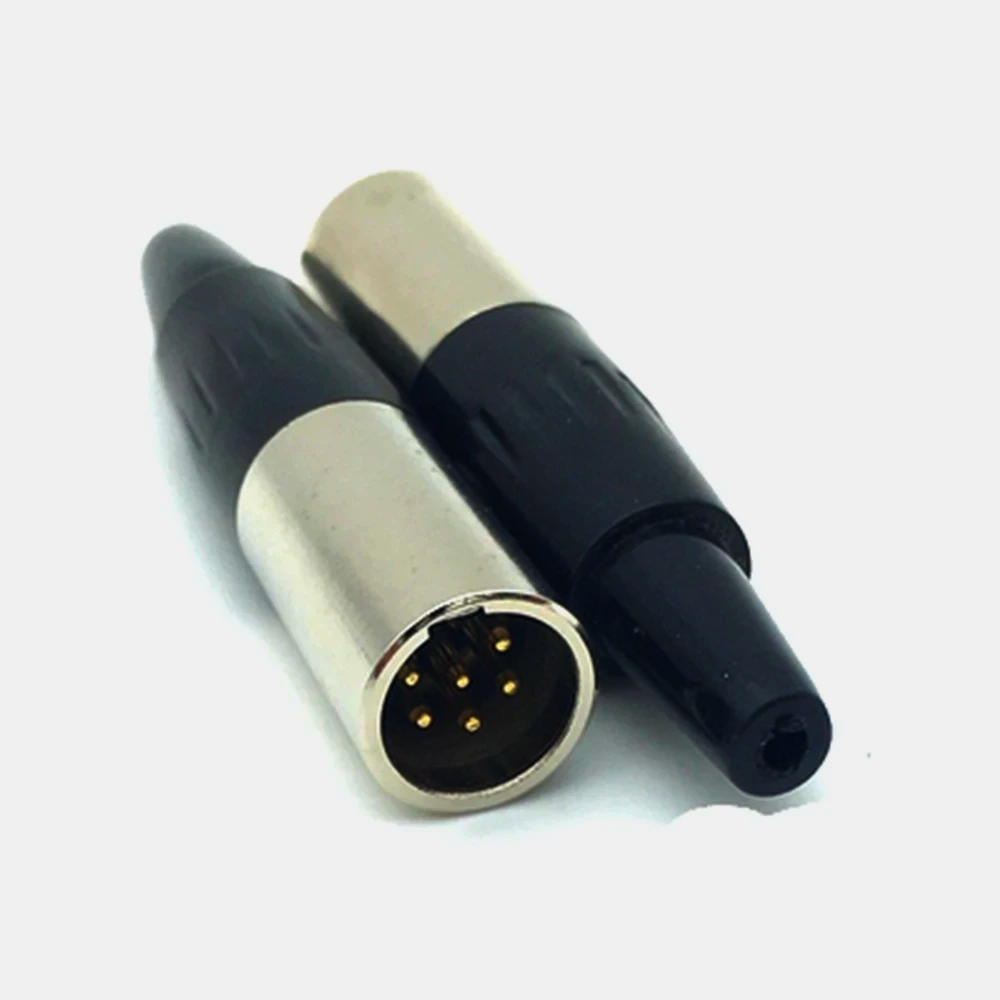 Разapos;єм mini XLR MOCO SA102-6P 6-контактний штекер для мікрофонів та аудіосистем, преміум-клас