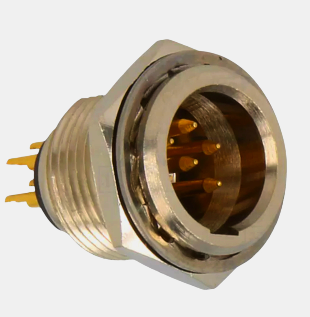 Штекер mini XLR MOCO SA108-6P, 6-контактний, панельний з фіксацією для аудіо та відео систем