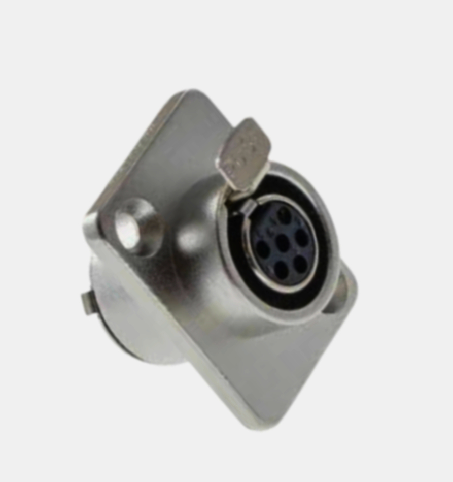 Панельний розapos;єм MOCO mini XLR гніздо 6 контактів, 2-отв. фланець, для аудіообладнання