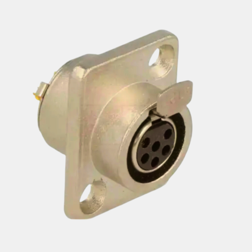 Панельний розapos;єм MOCO mini XLR гніздо 6 контактів, 2-отв. фланець, для аудіообладнання