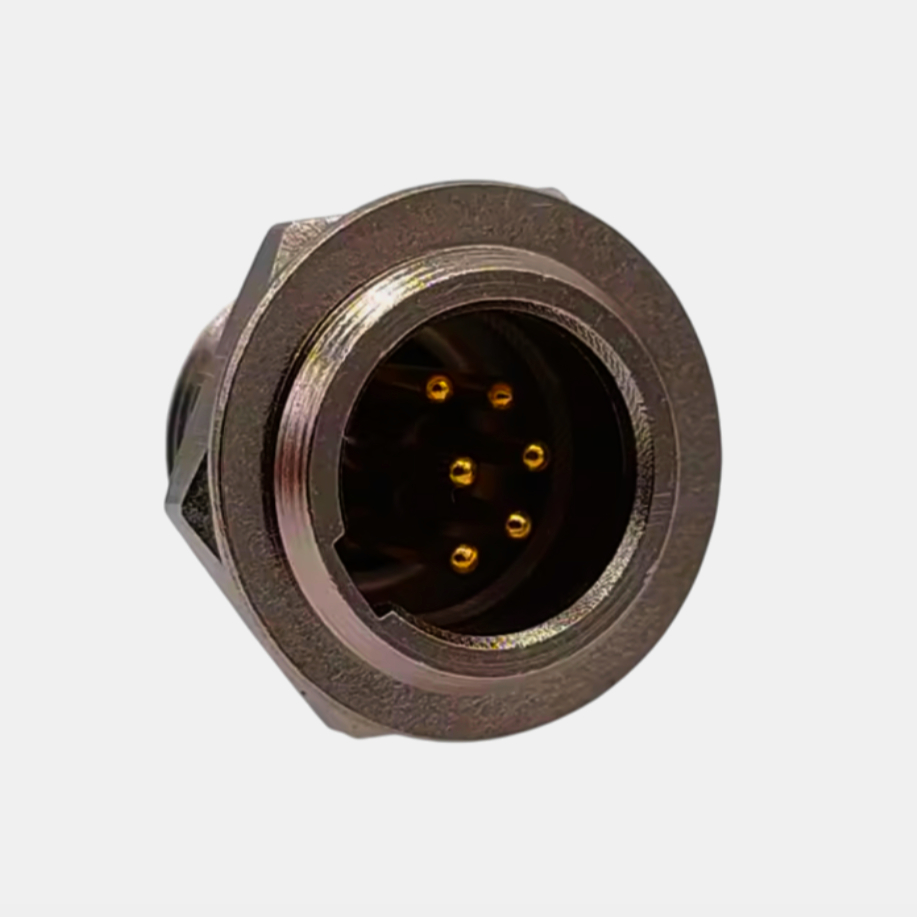 Панельний розapos;єм MOCO Mini XLR SA137-6P гніздо 6 кон., метал, позолота, для аудіообладнання