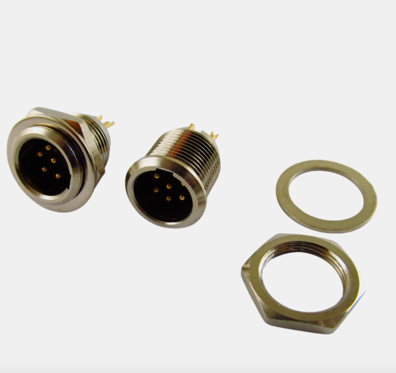 Панельний розapos;єм MOCO Mini XLR SA137-6P гніздо 6 кон., метал, позолота, для аудіообладнання