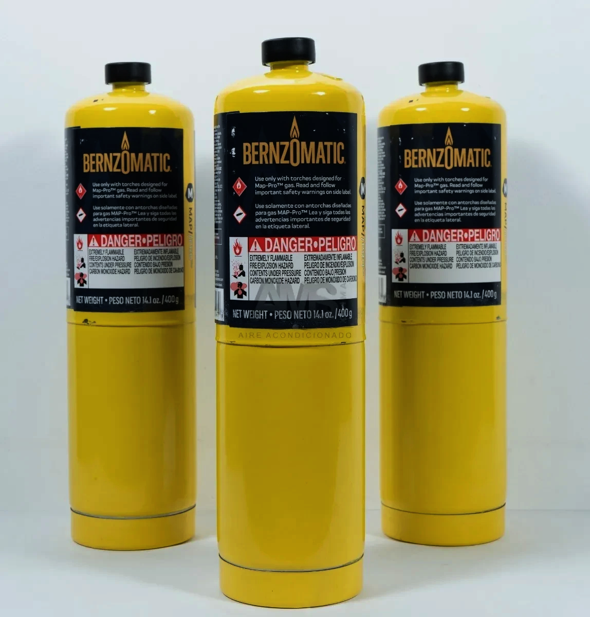 Професійний газ MAPP Bernzomatic 400 г для пайки і ремонту металів, висока температура полум'я